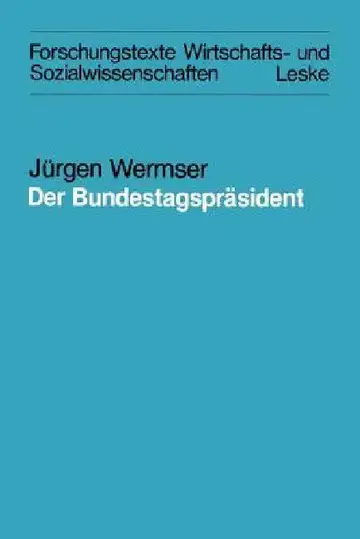 Cover of Der Bundestagspräsident