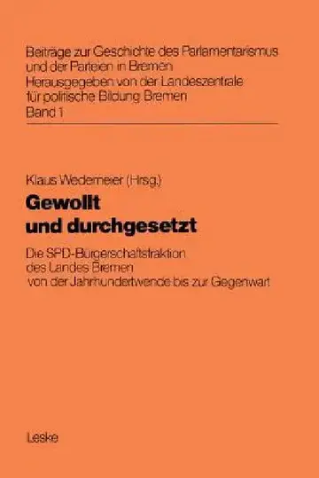 Cover of Gewollt Und Durchgesetzt