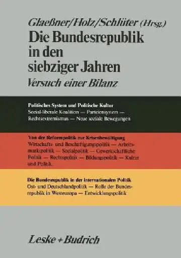 Cover of Die Bundesrepublik in Den Siebziger Jahren