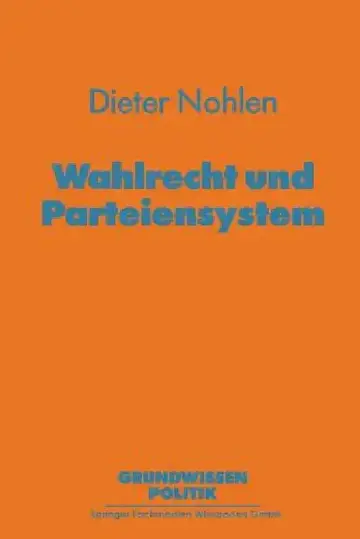 Cover of Wahlrecht Und Parteiensystem