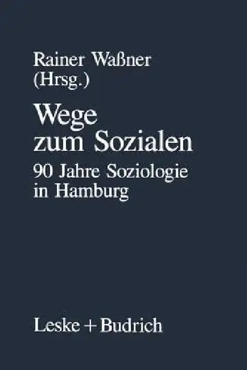 Cover of Wege Zum Sozialen