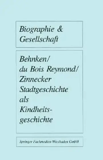 Cover of Stadtgeschichte ALS Kindheitsgeschichte