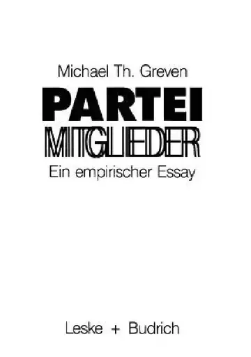 Cover of Parteimitglieder