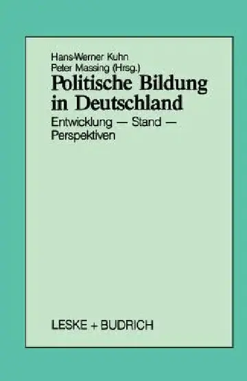 Cover of Politische Bildung in Deutschland