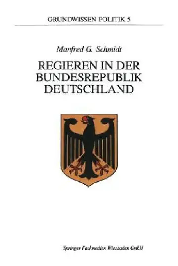 Cover of Regieren in Der Bundesrepublik Deutschland