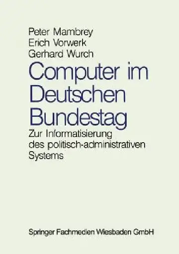 Cover of Computer Im Deutschen Bundestag