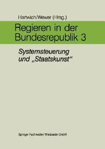 Cover of Regieren in Der Bundesrepublik III