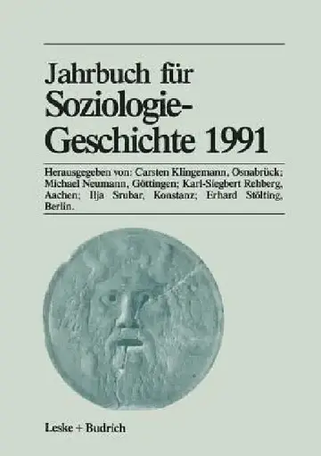 Cover of Jahrbuch Für Soziologiegeschichte 1991