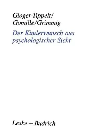 Cover of Der Kinderwunsch Aus Psychologischer Sicht