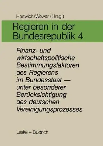 Cover of Regieren in Der Bundesrepublik IV