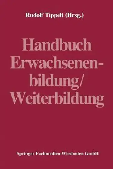 Cover of Handbuch Erwachsenenbildung/Weiterbildung