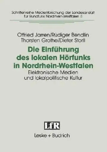 Cover of Die Einführung Des Lokalen Hörfunks in Nordrhein-Westfalen