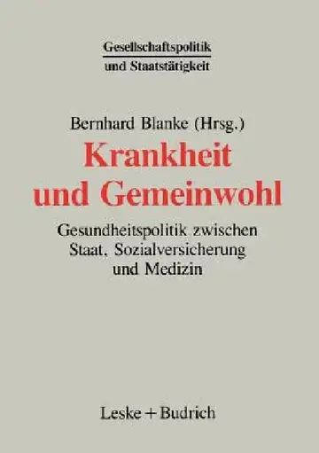 Cover of Krankheit Und Gemeinwohl