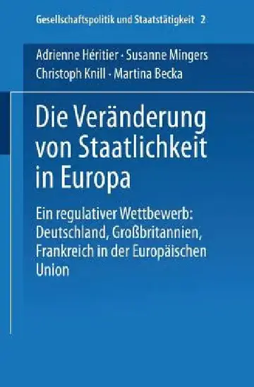 Cover of Die Veränderung Von Staatlichkeit in Europa