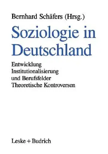 Cover of Soziologie in Deutschland