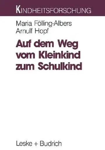 Cover of Auf Dem Weg Vom Kleinkind Zum Schulkind