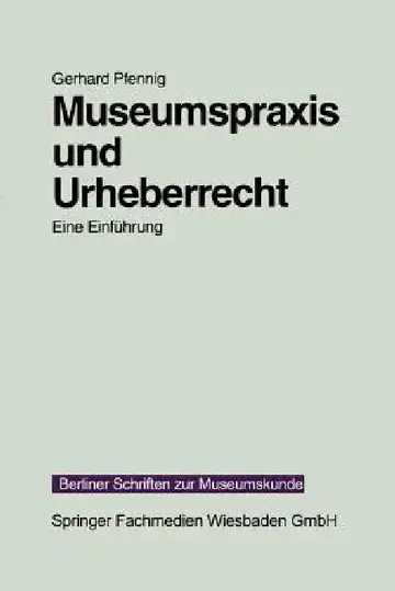 Cover of Museumspraxis Und Urheberrecht