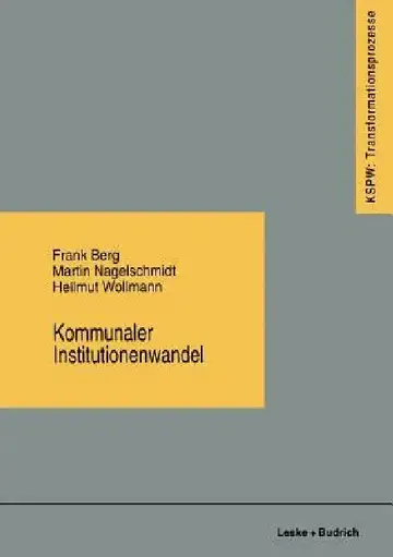 Cover of Kommunaler Institutionenwandel