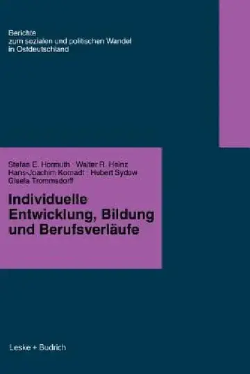 Cover of Individuelle Entwicklung, Bildung Und Berufsverfäufe