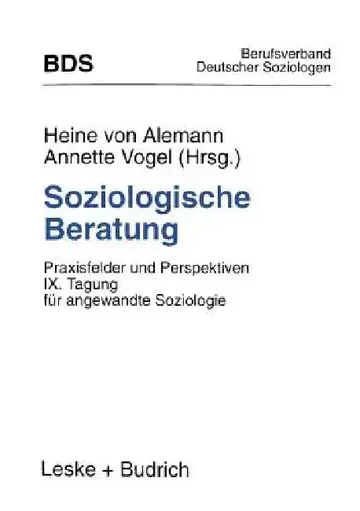 Cover of Soziologische Beratung