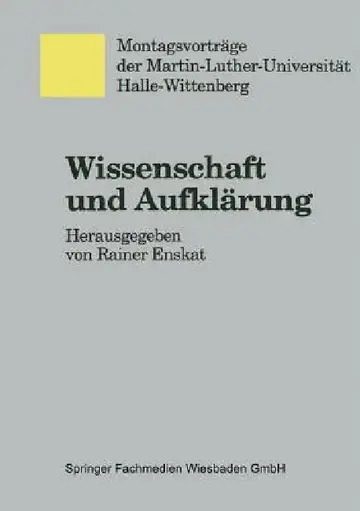 Cover of Wissenschaft Und Aufklärung