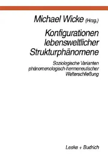 Cover of Konfigurationen Lebensweltlicher Strukturphänomene