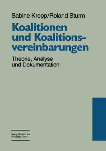 Cover of Koalitionen Und Koalitionsvereinbarungen