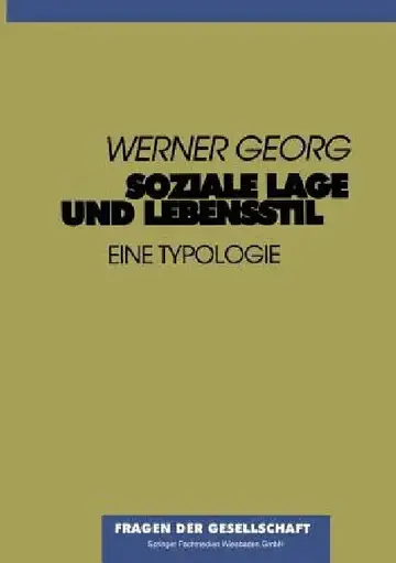 Cover of Soziale Lage Und Lebensstil