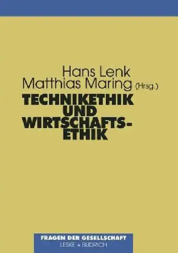 Cover of Technikethik Und Wirtschaftsethik
