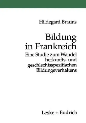 Cover of Bildung in Frankreich
