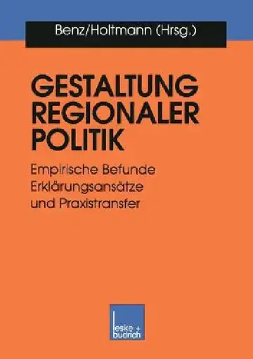 Cover of Gestaltung Regionaler Politik