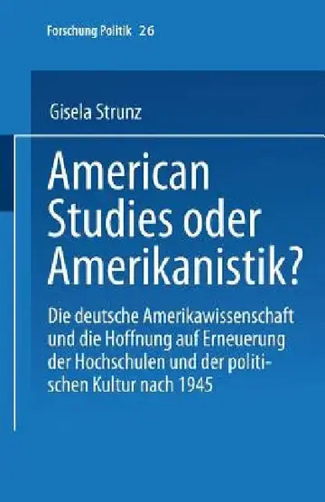 Cover of American Studies Oder Amerikanistik?