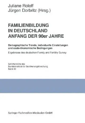 Cover of Familienbildung in Deutschland Anfang Der 90er Jahre