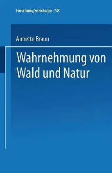 Cover of Wahrnehmung Von Wald Und Natur