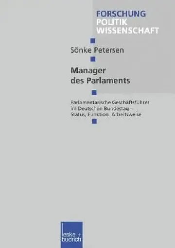 Cover of Manager Des Parlaments