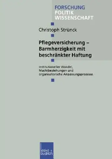 Cover of Pflegeversicherung -- Barmherzigkeit Mit Beschränkter Haftung