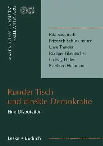 Cover of Runder Tisch Und Direkte Demokratie