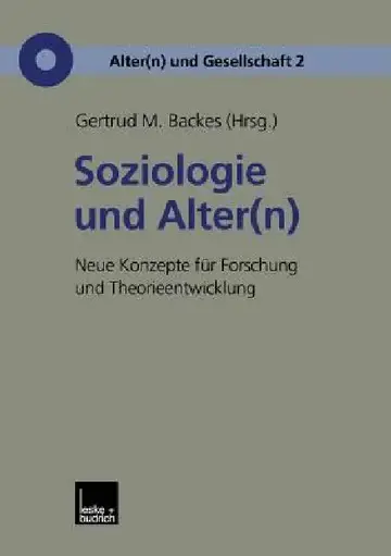 Cover of Soziologie Und Alter(n)
