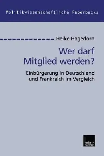 Cover of Wer Darf Mitglied Werden?