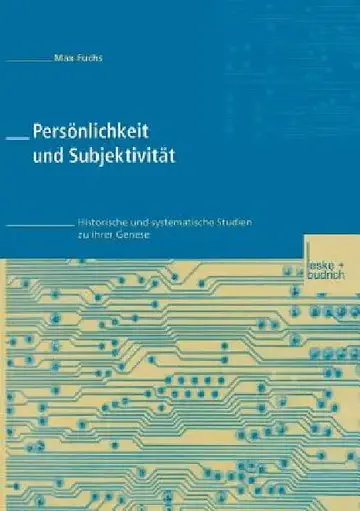 Cover of Persönlichkeit Und Subjektivität