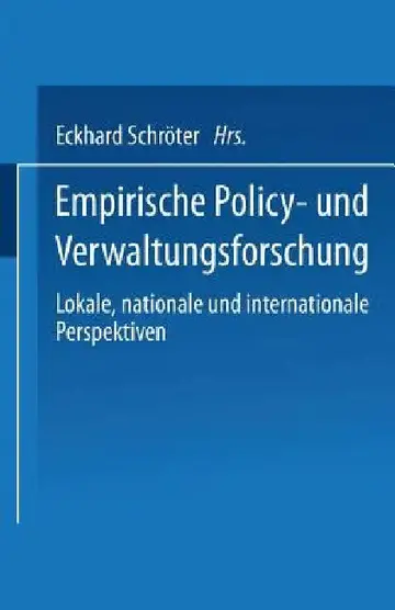 Cover of Empirische Policy- Und Verwaltungsforschung