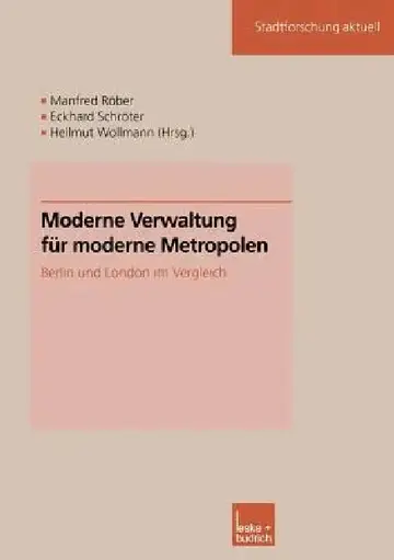Cover of Moderne Verwaltung Für Moderne Metropolen