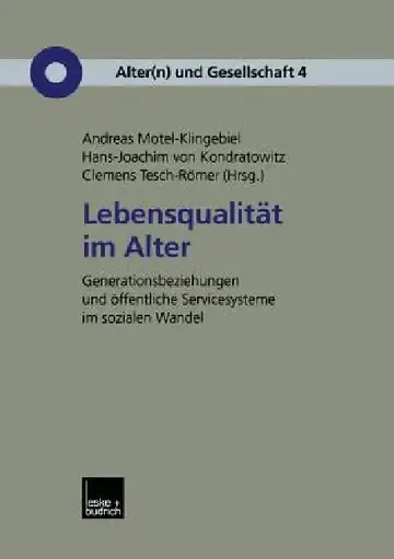 Cover of Lebensqualität Im Alter