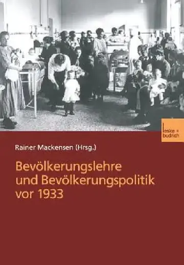 Cover of Bevölkerungslehre Und Bevölkerungspolitik VOR 1933