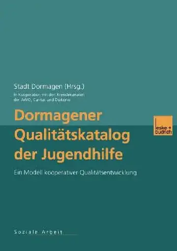 Cover of Dormagener Qualitätskatalog Der Jugendhilfe