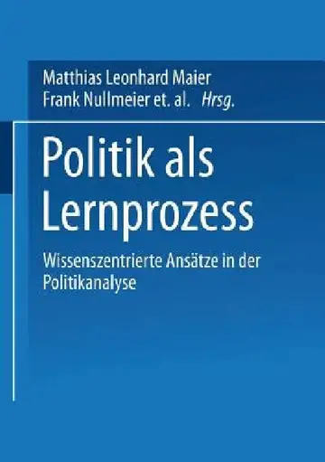 Cover of Politik ALS Lernprozess