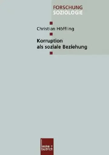 Cover of Korruption ALS Soziale Beziehung
