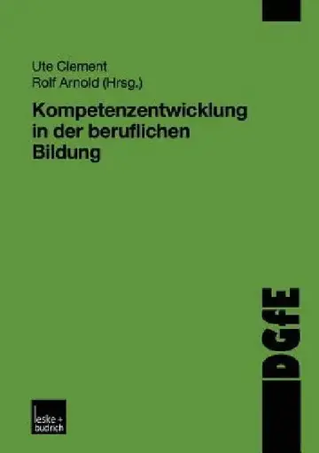 Cover of Kompetenzentwicklung in Der Beruflichen Bildung