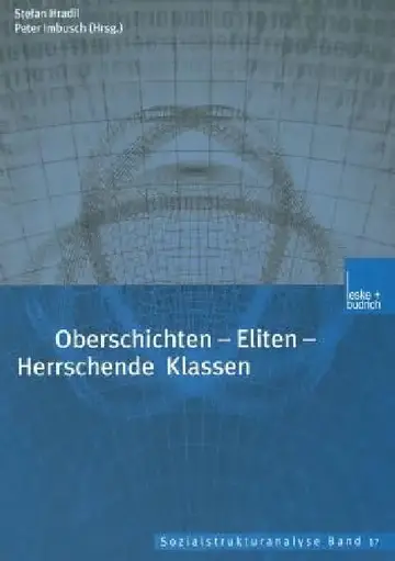 Cover of Oberschichten -- Eliten -- Herrschende Klassen