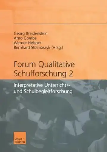 Cover of Forum Qualitative Schulforschung 2